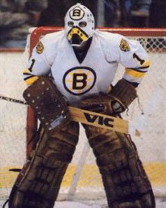 Goalie Mask - Rogie Vachon NHL Boston Bruins Logo Mask