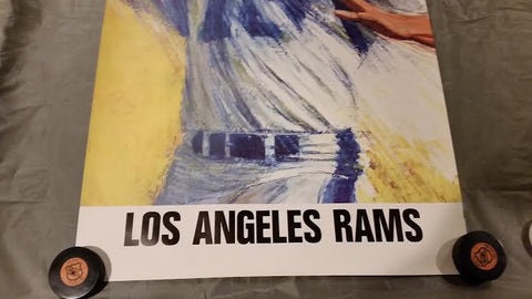 Vintage Dave Boss Los Angeles Rams poster 1960's