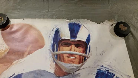 Vintage Dave Boss Los Angeles Rams poster 1960's